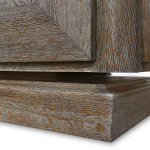 Detail of a cabinet with a duncan designed finish